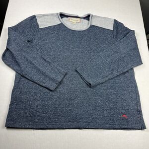 Tommy Bahama Mens Sweatshirt Fleece Blue Gray Long Sleeve Comfort Pullover XXL